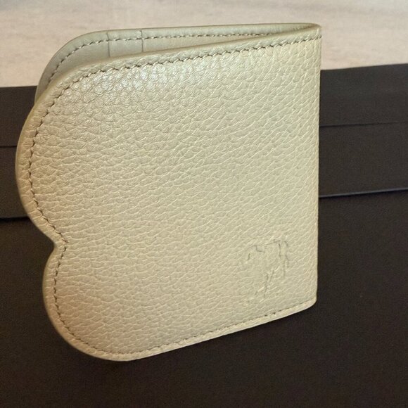Burberry B-shaped Unisex Chess Hunter Leather Card Holder - Picture 1 of 11